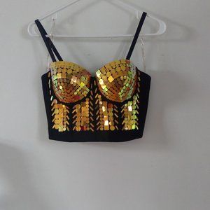 Orange Sequence  corset